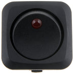 Dorman 84880 Black Body/Red LED Glow Round Style