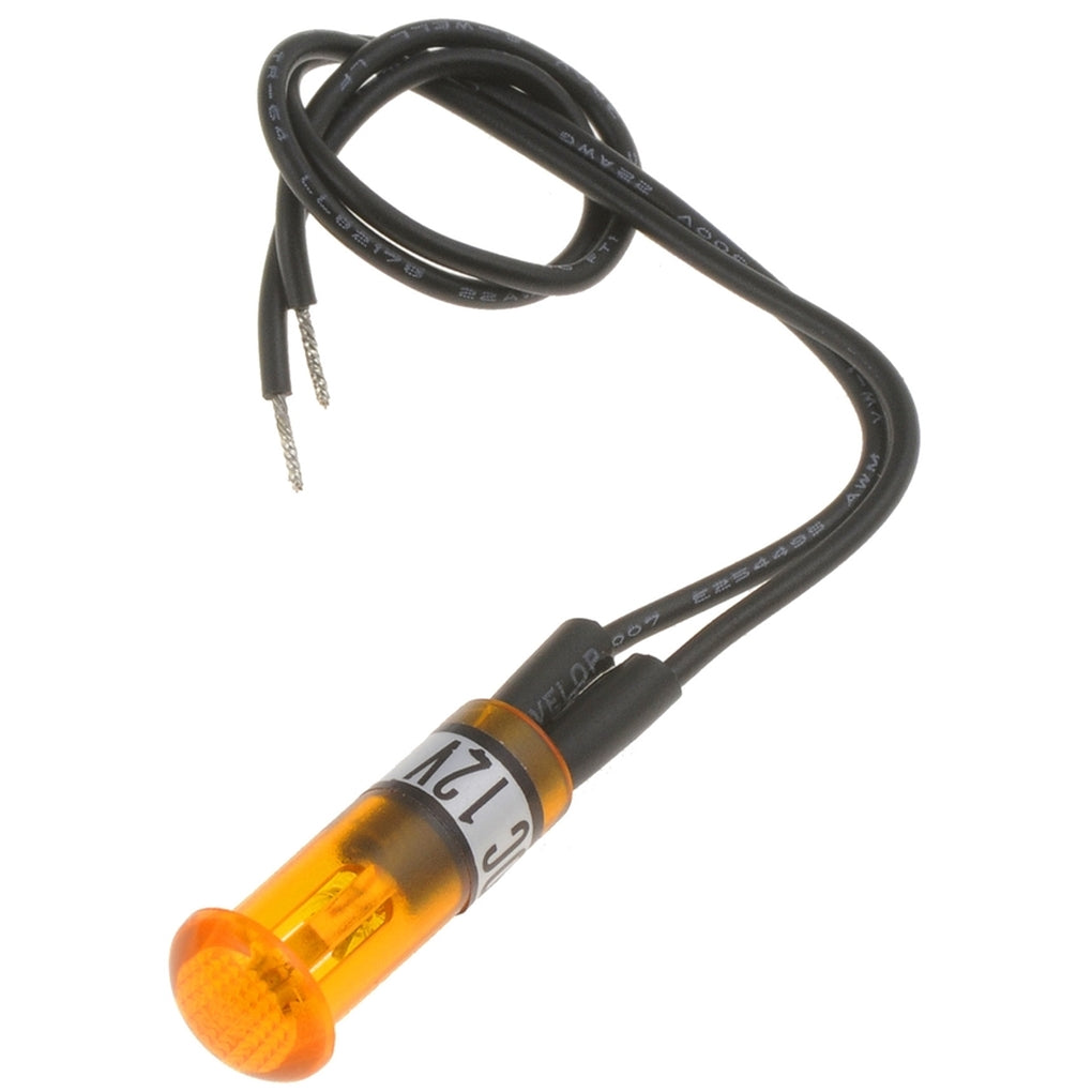 Dorman 84912 Electrical Switches Indicator Light Round Mini Bezel-Free Amber