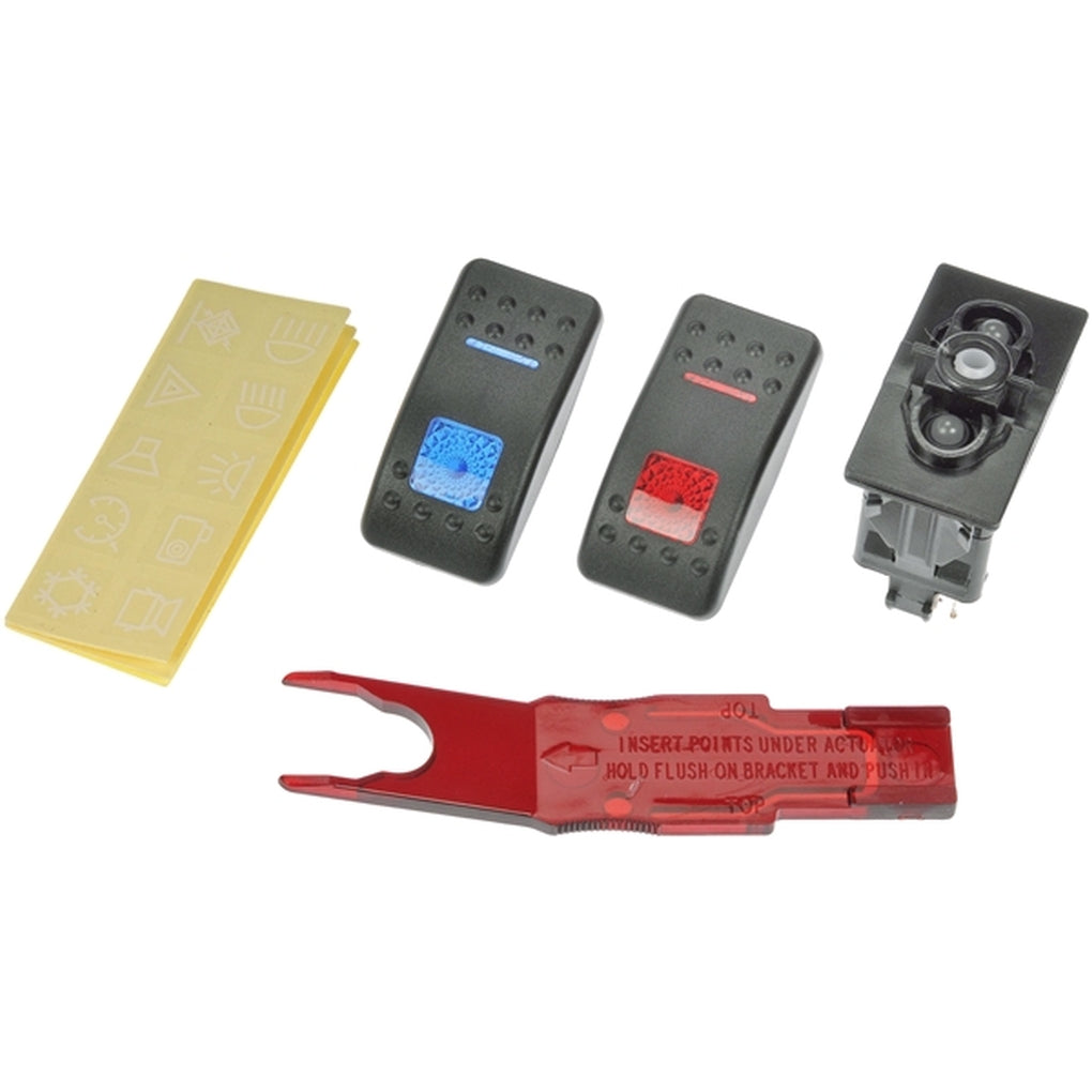 Dorman 84944 Electrical Switch Rocker Plastic On Off Clear Glow 20 Amp