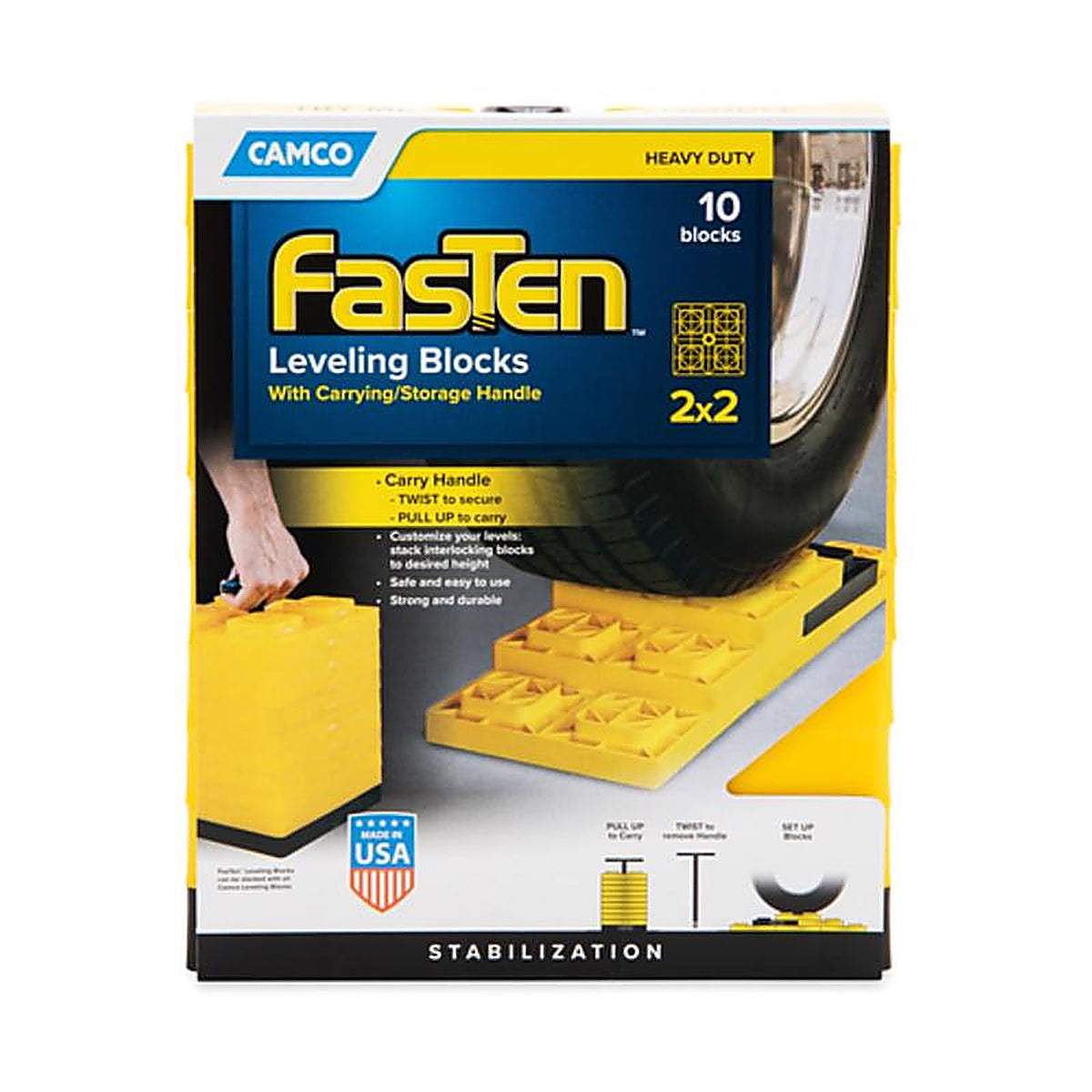 Camco 44512 Leveling Blocks 10/Pack