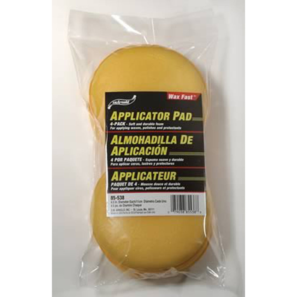 S.M. Arnold 85-538 Applicator Pads, 4 Pack 4.5 Diameter