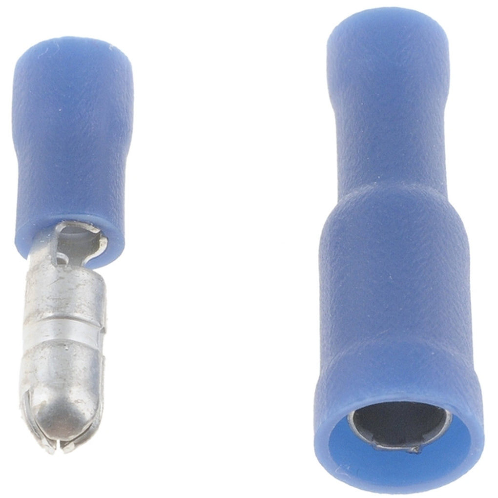 Dorman 85429 16-14 Gauge Male/Female Set Bullet Terminal, .157 In., Blue
