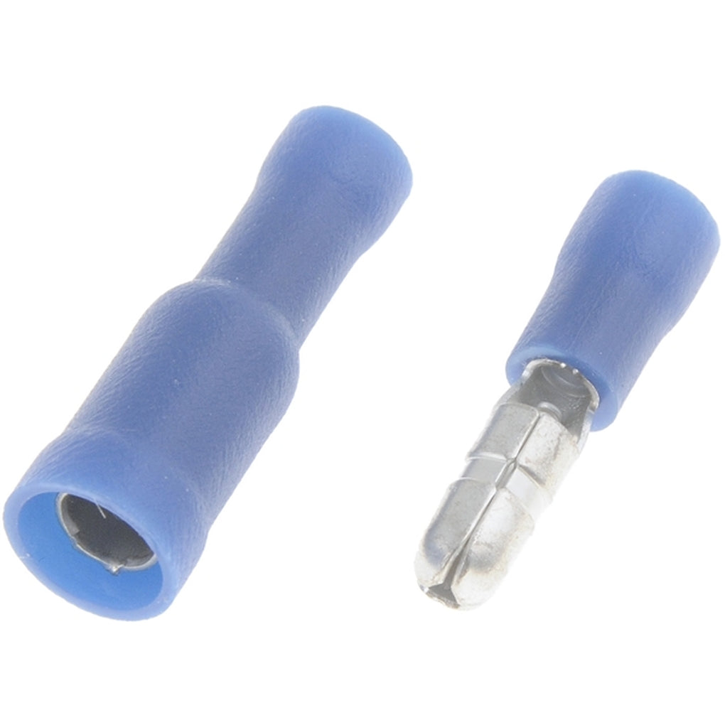 Dorman 85434 16-14 Gauge Male/Female Set Bullet Terminal, .157 In., Blue