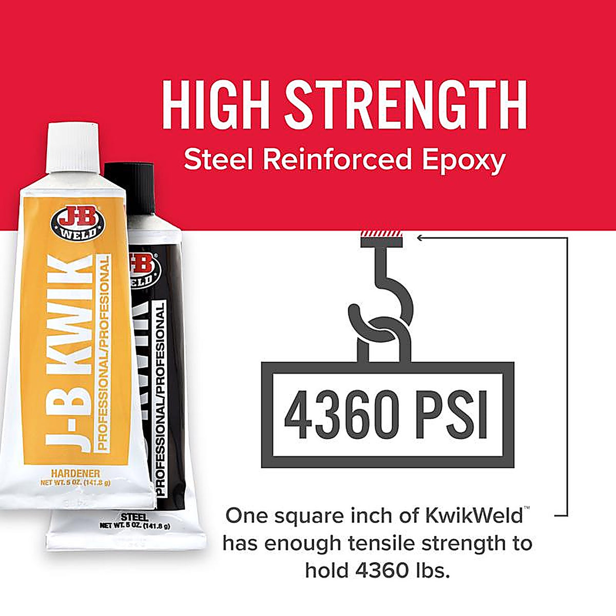 J-B Weld 8271 KwikWeld High Strength Automotive Adhesive Paste 10 oz.