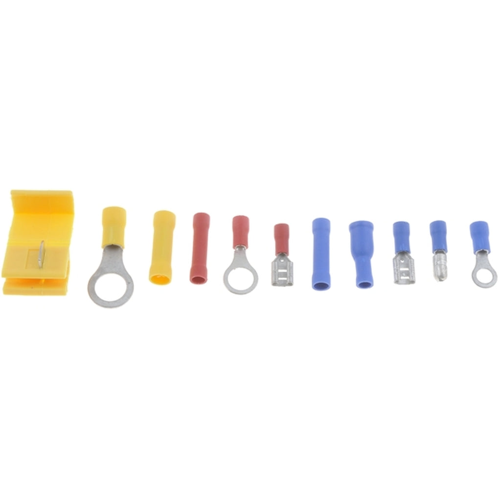 Dorman 85573 Terminal Assortmt includes butts, rings, disconnects, bullets, and quick splices