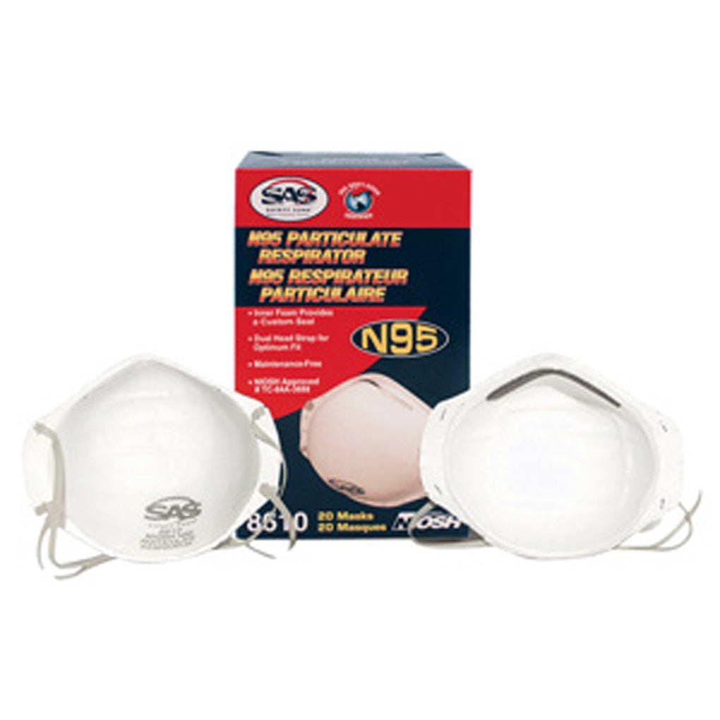 SAS 8610 N95 Particulate, 20/Pack