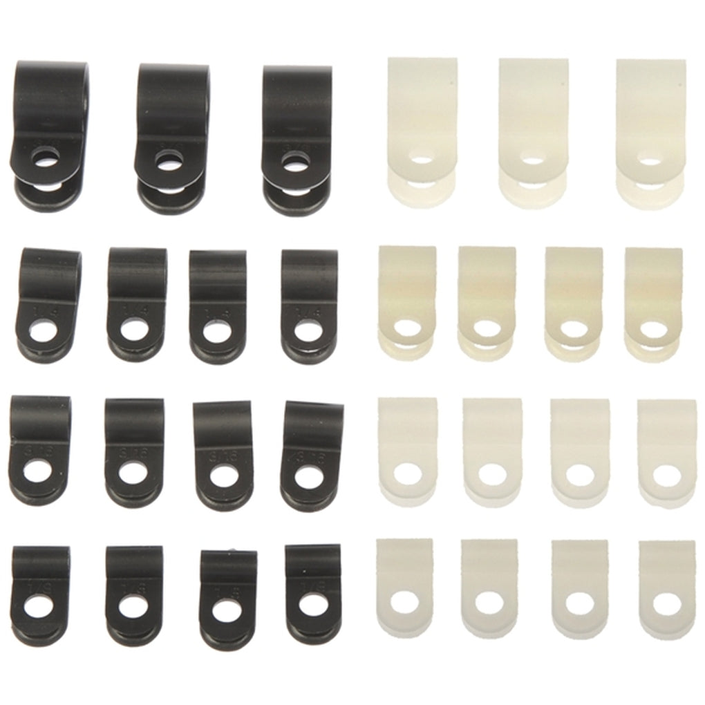 Dorman 86108 1/8 , 3/16, 1/4 In. Black Nylon Clamp Assortment