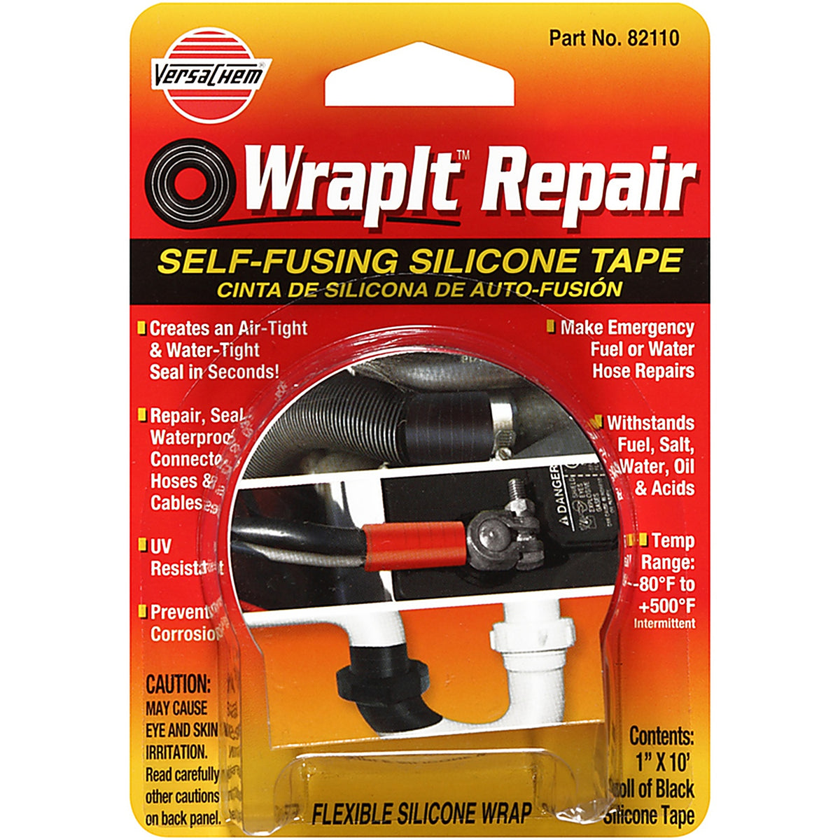 Versachem 82110 WrapIt Self Fusing Silicone Tape 10 ft.
