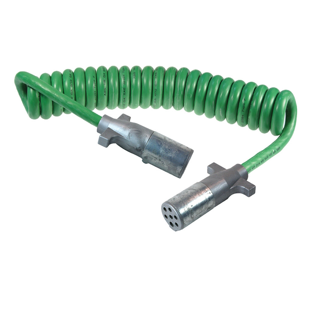 Grote 87101 Trailer Wiring, Coil Cord, 15', Green