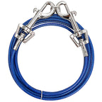Boss Pet Q233000099 PDQ Blue / Silver Vinyl Coated Cable Dog Tie Out Medium