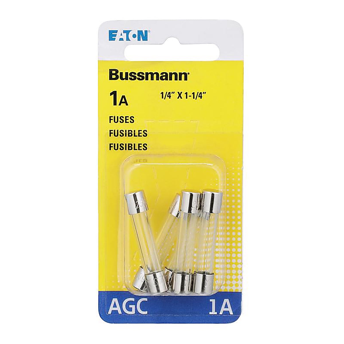 Bussmann BP/AGC-1-RP 1 amps AGC Glass Tube Fuse 5/Pack
