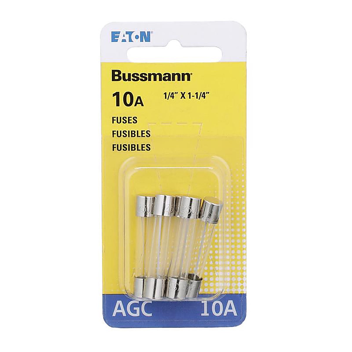 Bussmann BP/AGC-10-RP 10 amps AGC Glass Tube Fuse 5/Pack