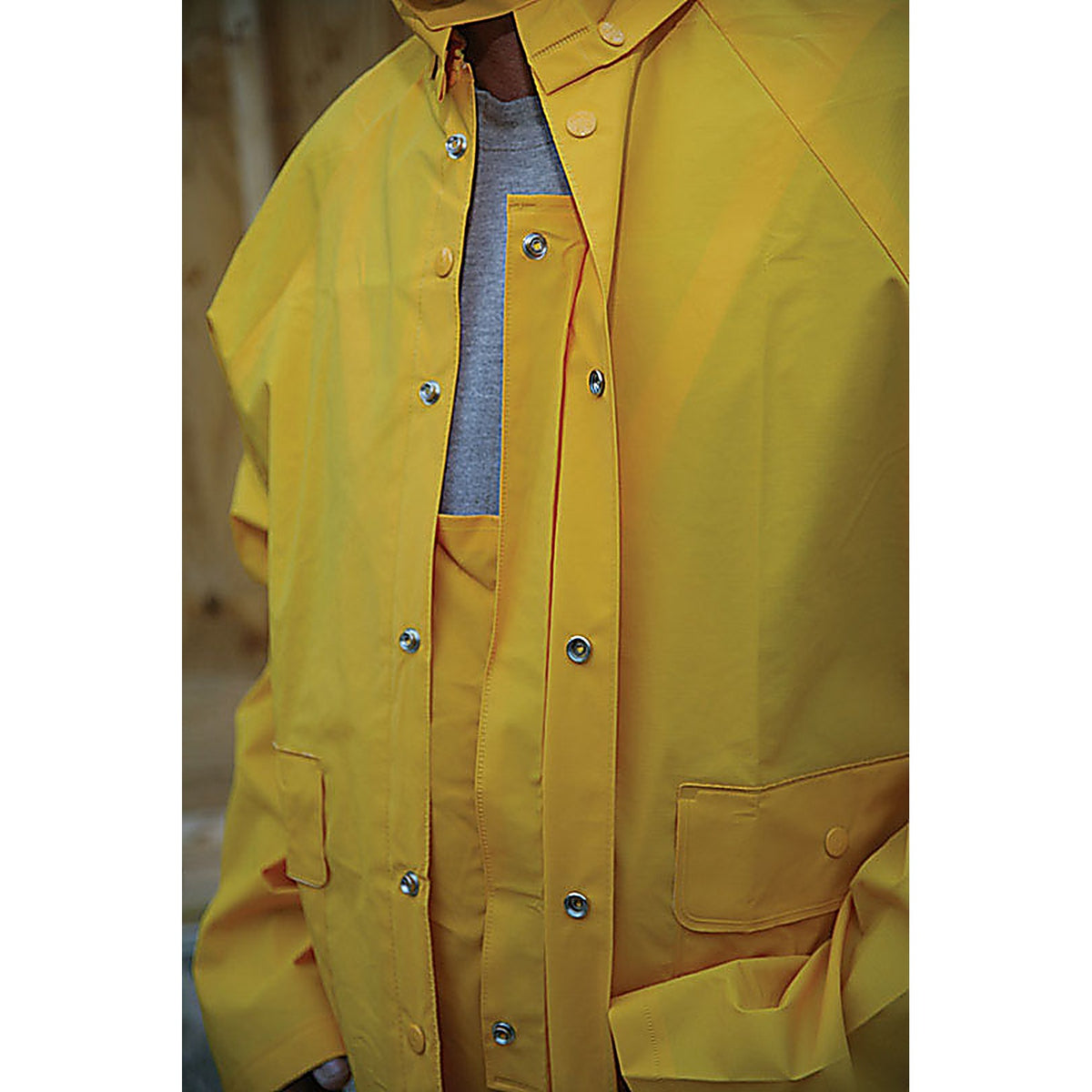 Boulder Creek 61315-CM Yellow PVC-Coated Rayon Three Piece Rain Suit