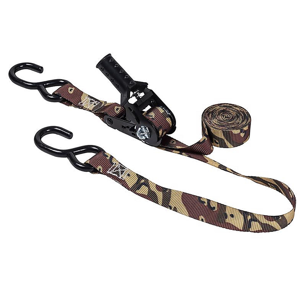 Keeper 47305 1 in. W x 12 ft. L Camo Tie Down w/Ratchet 500 lb. 4/Pack