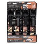 Keeper 47305 1 in. W x 12 ft. L Camo Tie Down w/Ratchet 500 lb. 4/Pack