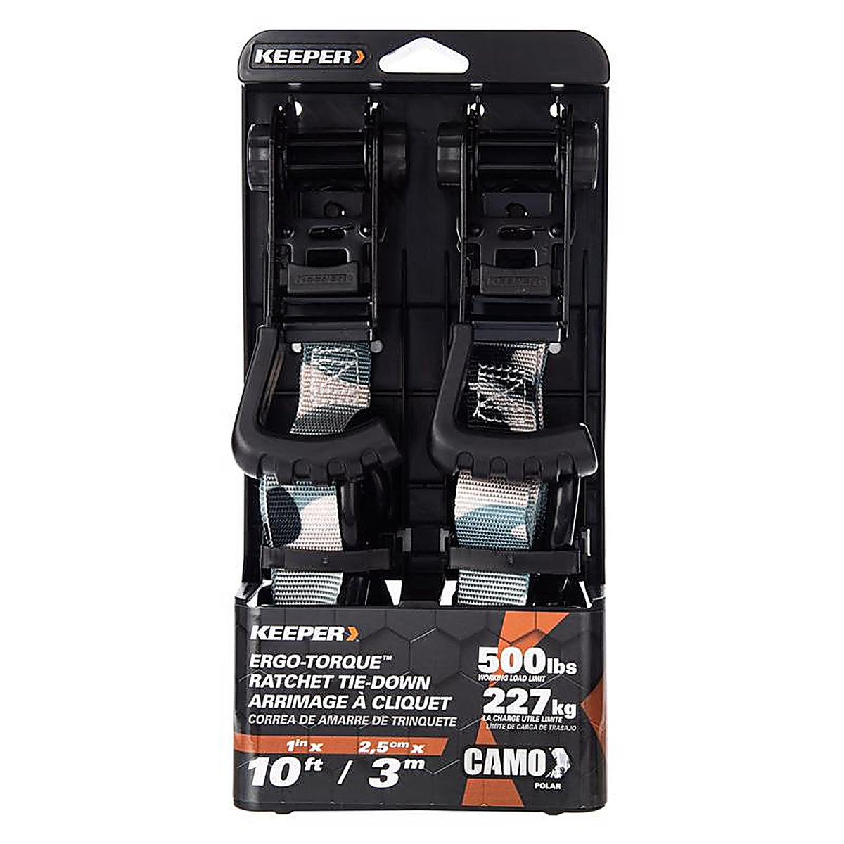 Keeper 47310 1 in. W x 10 ft. L Multicolored Tie Down Strap 500 lb. 1/Pack