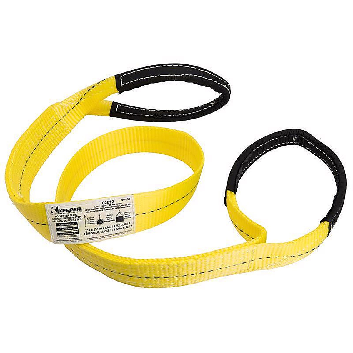 Keeper 2612 2 in. W x 6 ft. L Yellow Lifting Sling 6200 lb. 1/Pack