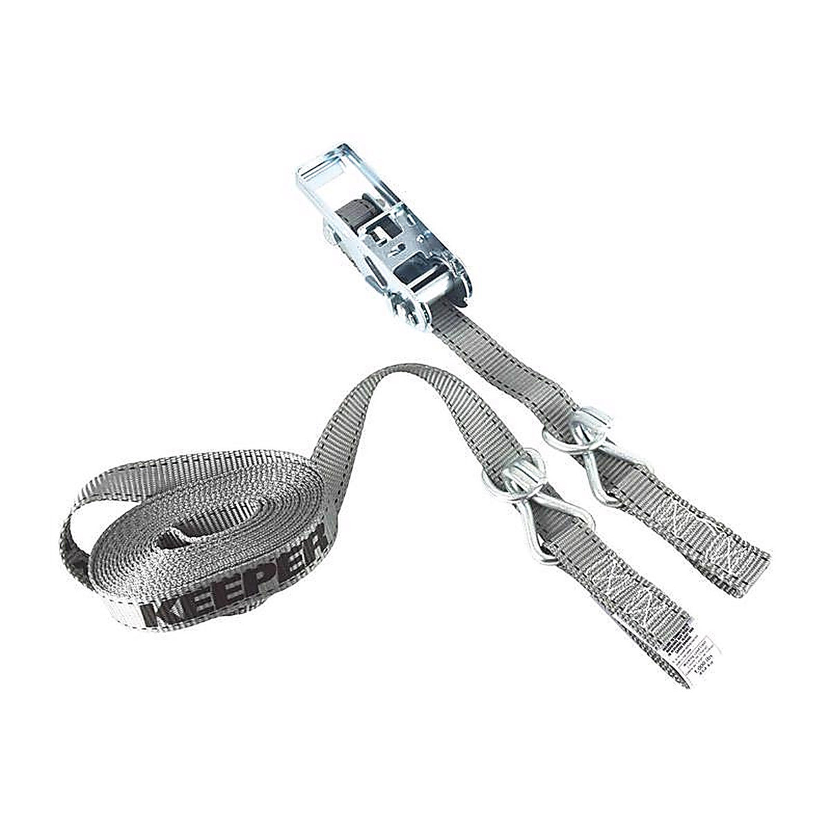Keeper 89515 1 in. W x 15 ft. L Gray Tie Down w/Ratchet 666 lb. 1/Pack