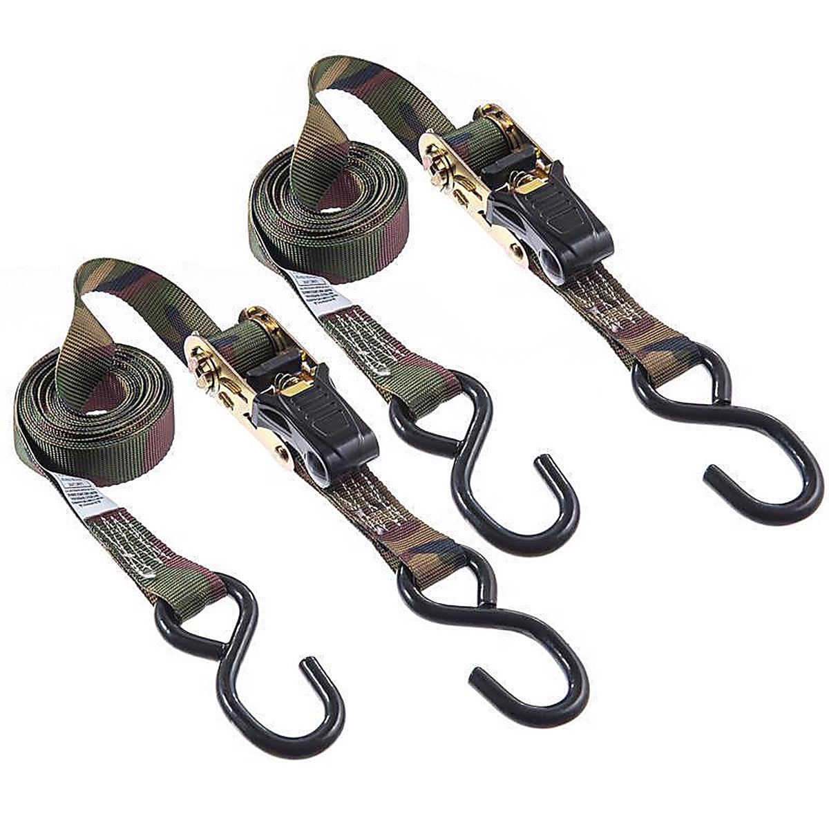 Keeper 3518 1 in. W x 12 ft. L Camo Tie Down w/Ratchet 500 lb. 2/Pack