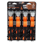 Keeper 05108-V 1 in. W x 6 ft. L Orange Tie Down Strap 300 lb. 4/Pack
