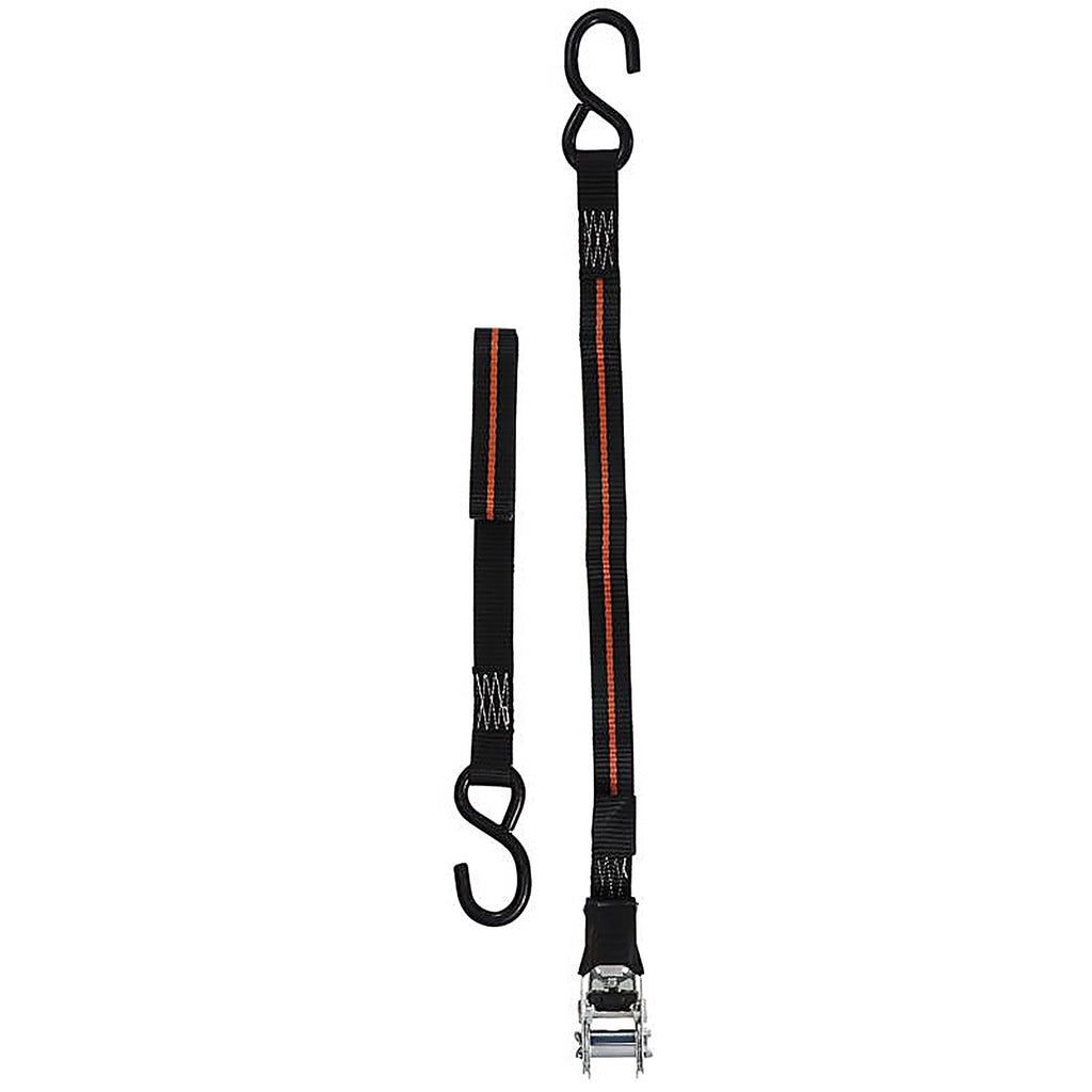 Keeper 45721 1 in. W x 8 ft. L Black Tie Down w/Ratchet 500 lb. 2/Pack