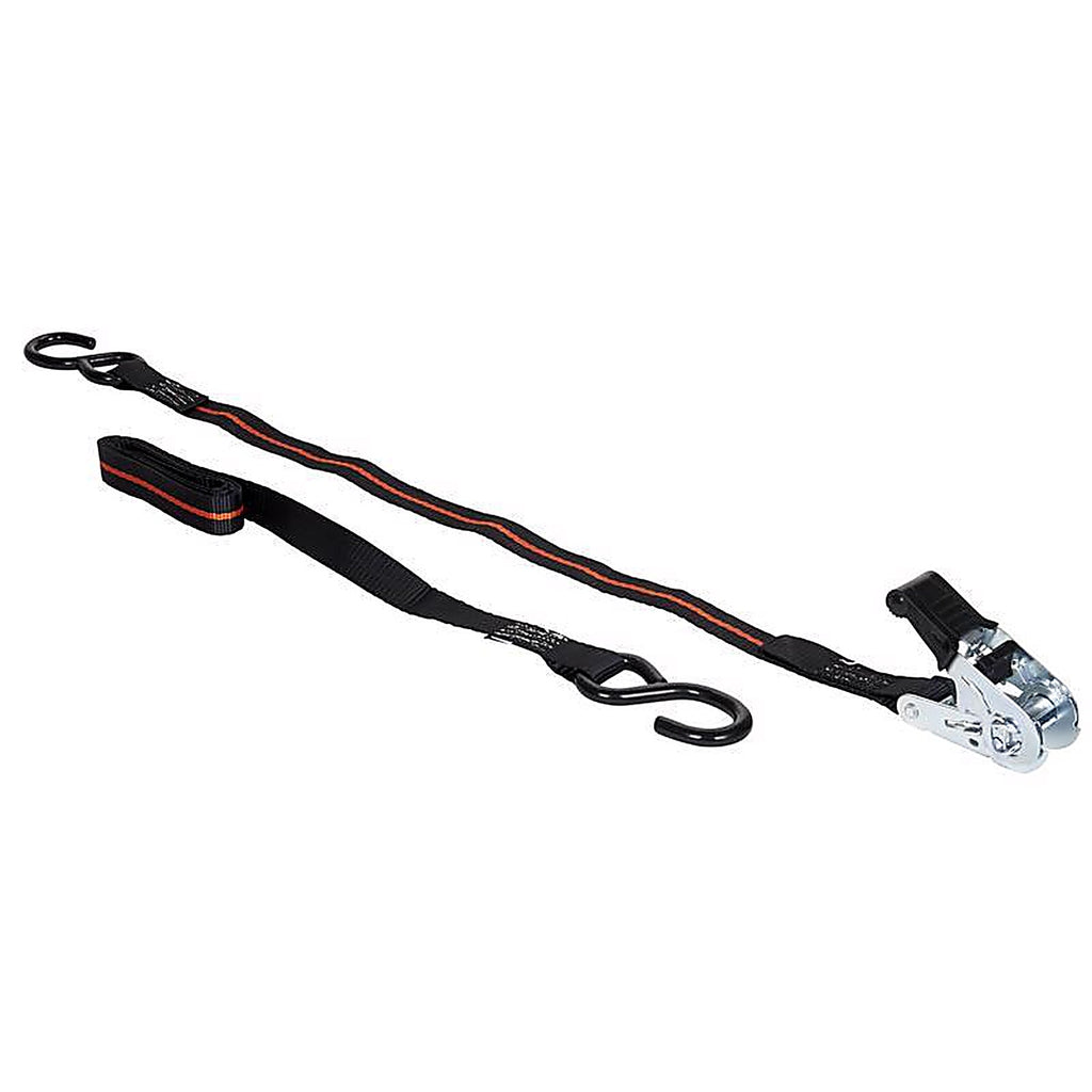 Keeper 45721 1 in. W x 8 ft. L Black Tie Down w/Ratchet 500 lb. 2/Pack