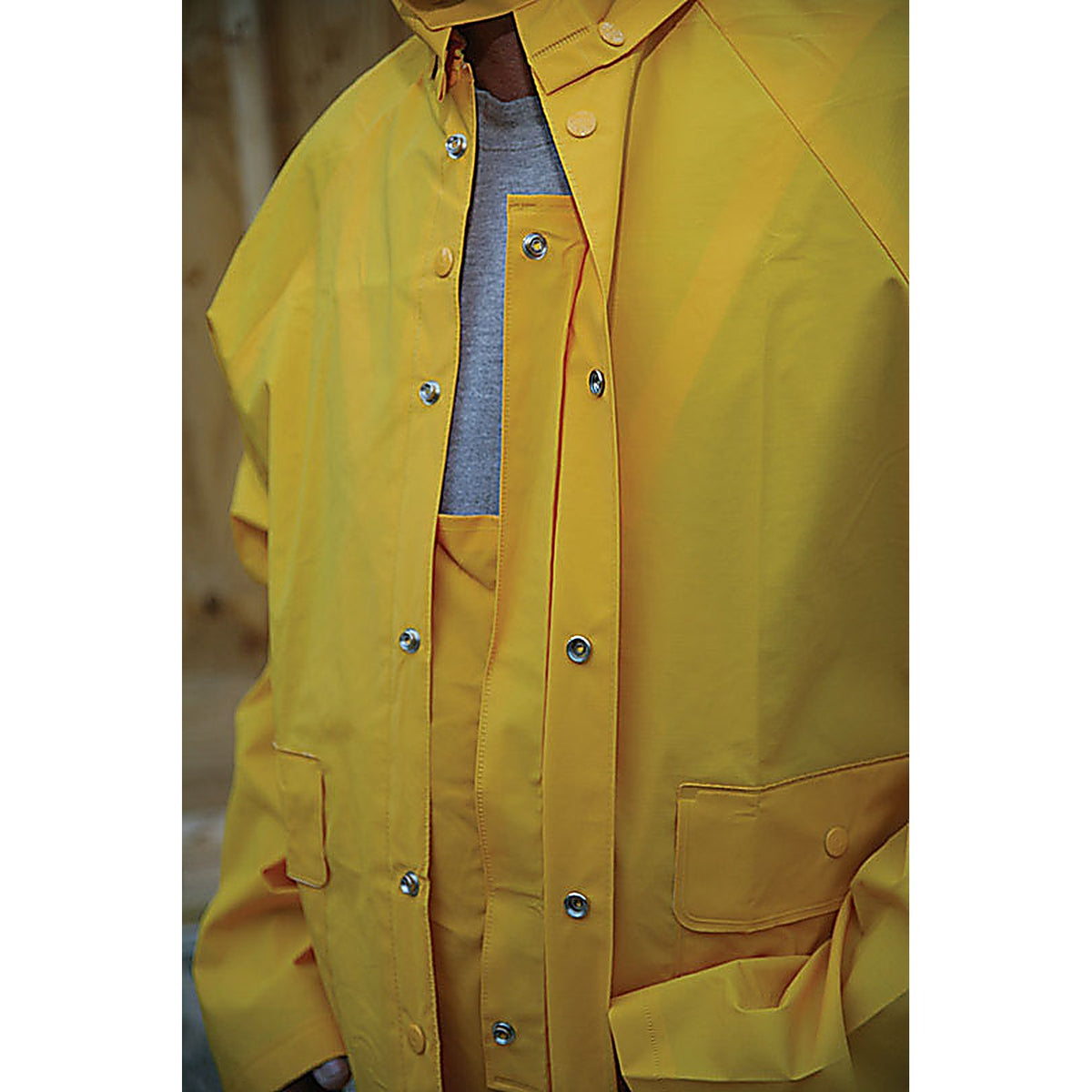 Boulder Creek 61312CM Yellow PVC-Coated Rayon Three Piece Rain Suit