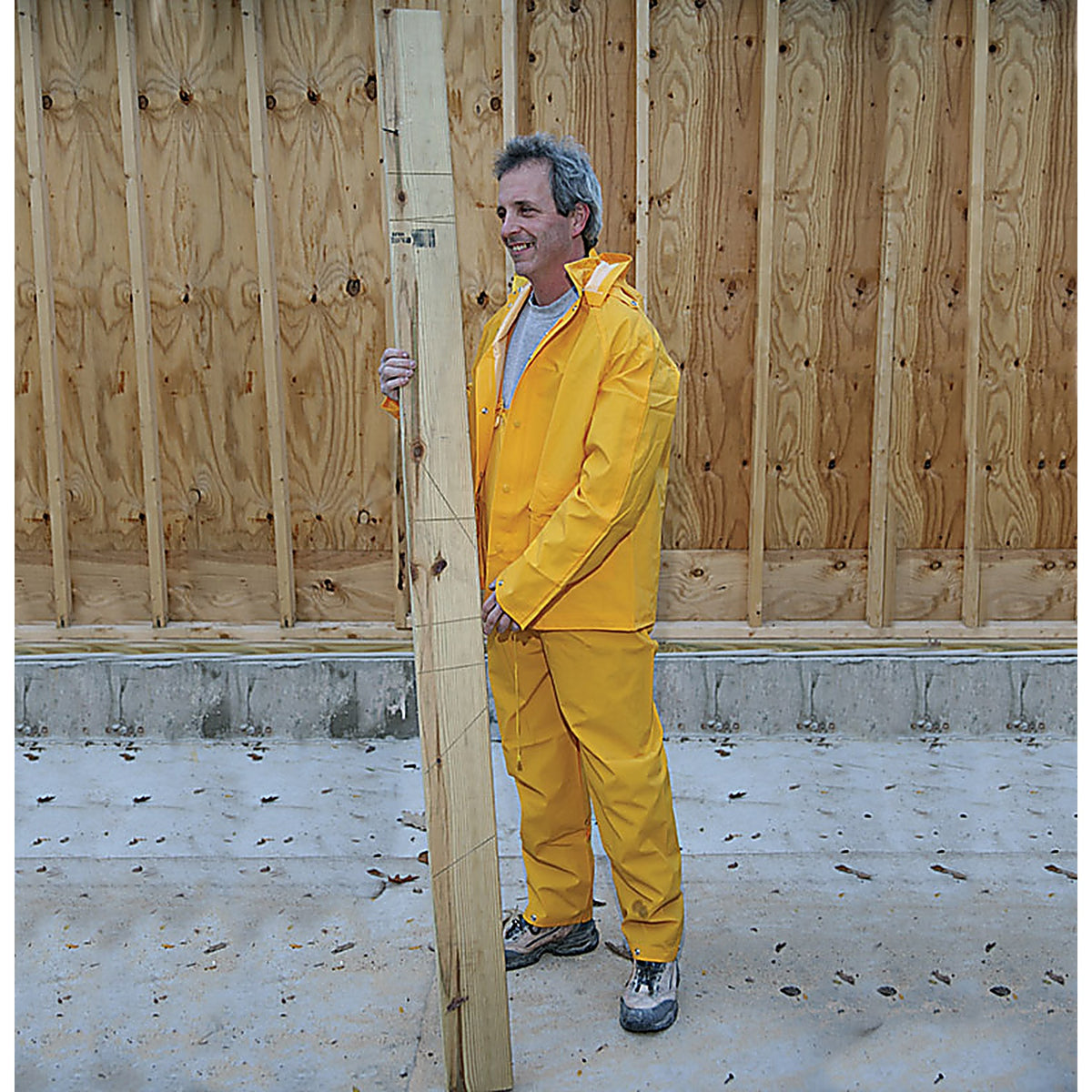 Boulder Creek 61313CM Yellow PVC-Coated Rayon Three Piece Rain Suit