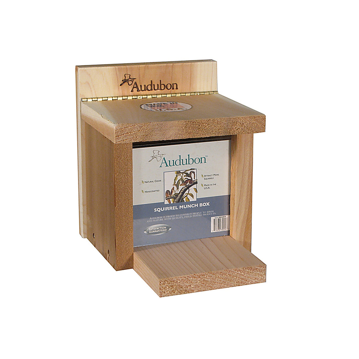 Audubon NASQBOX3 Wild Bird 4 pt. Cedar Squirrel Feeder Critter Feeder 2 ports