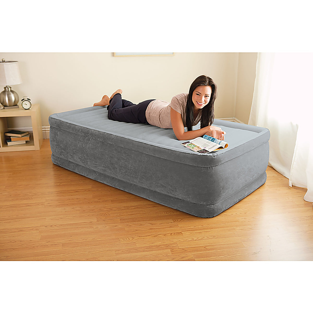 Intex 64411ED Elevated Air Mattress Twin Pump Included