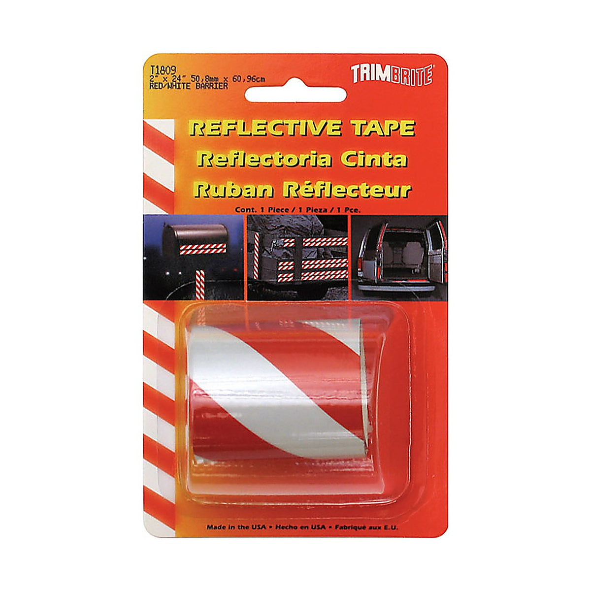 Trim Brite T1809 24 in. W x 2 in. L White Reflective Tape 1/Pack