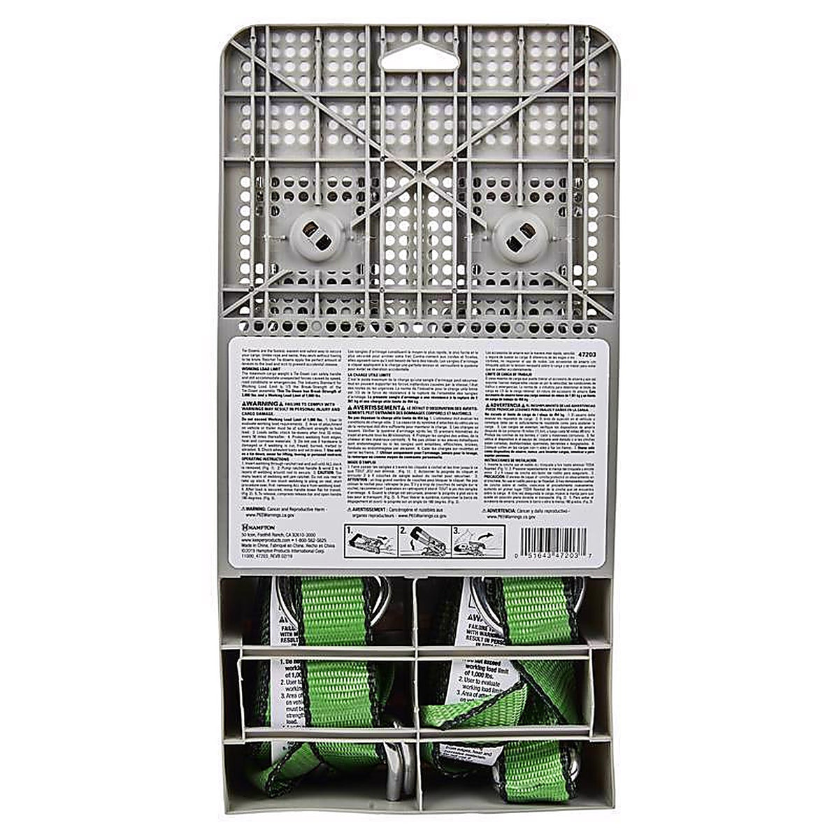 Keeper 47203 16 ft. L Green Tie Down w/Ratchet 1000 lb. 1/Pack