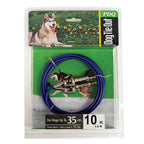 Boss Pet Q231000099 PDQ Blue / Silver Tie-Out Vinyl Coated Cable Dog Tie Out Medium