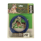Boss Pet Q232000099 PDQ Blue / Silver Vinyl Coated Cable Dog Tie Out Medium