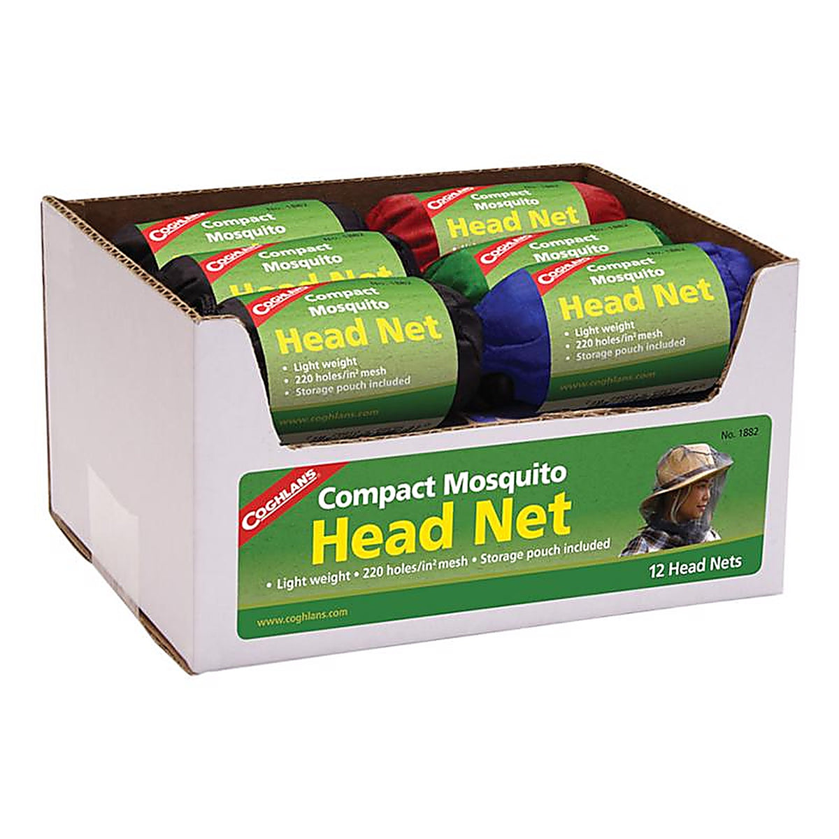 Coghlans 1882 Black Mosquito Head Net 43.3 in. H x 19.7 in. W x 7.9 in. L 1/Pack