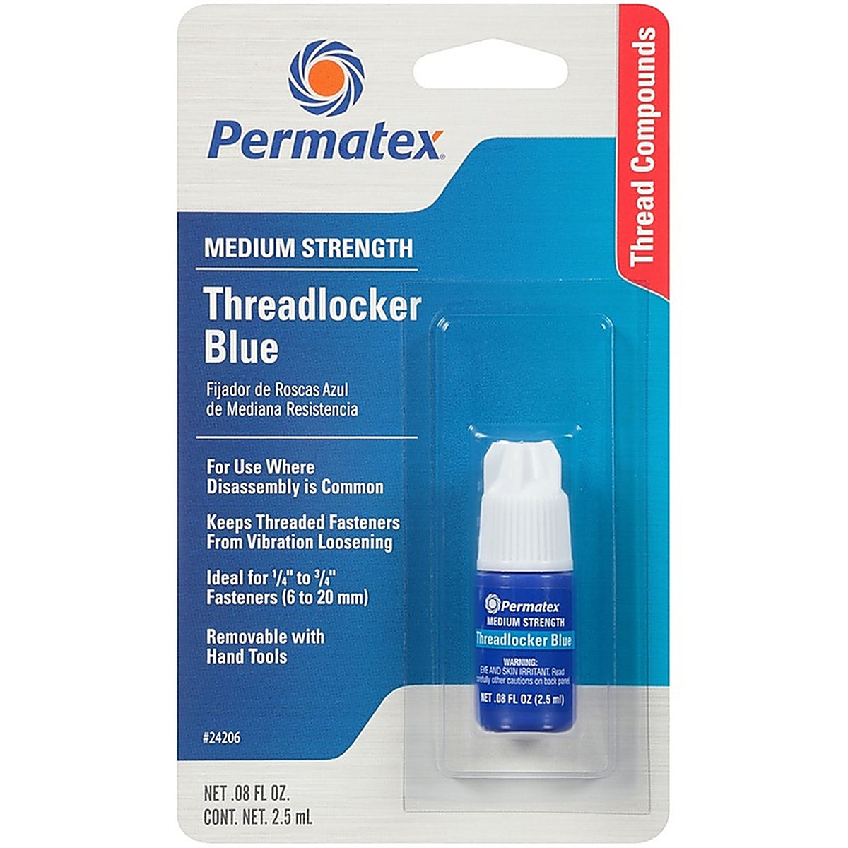 Permatex 24206 Threadlocker Liquid 0.08 oz.