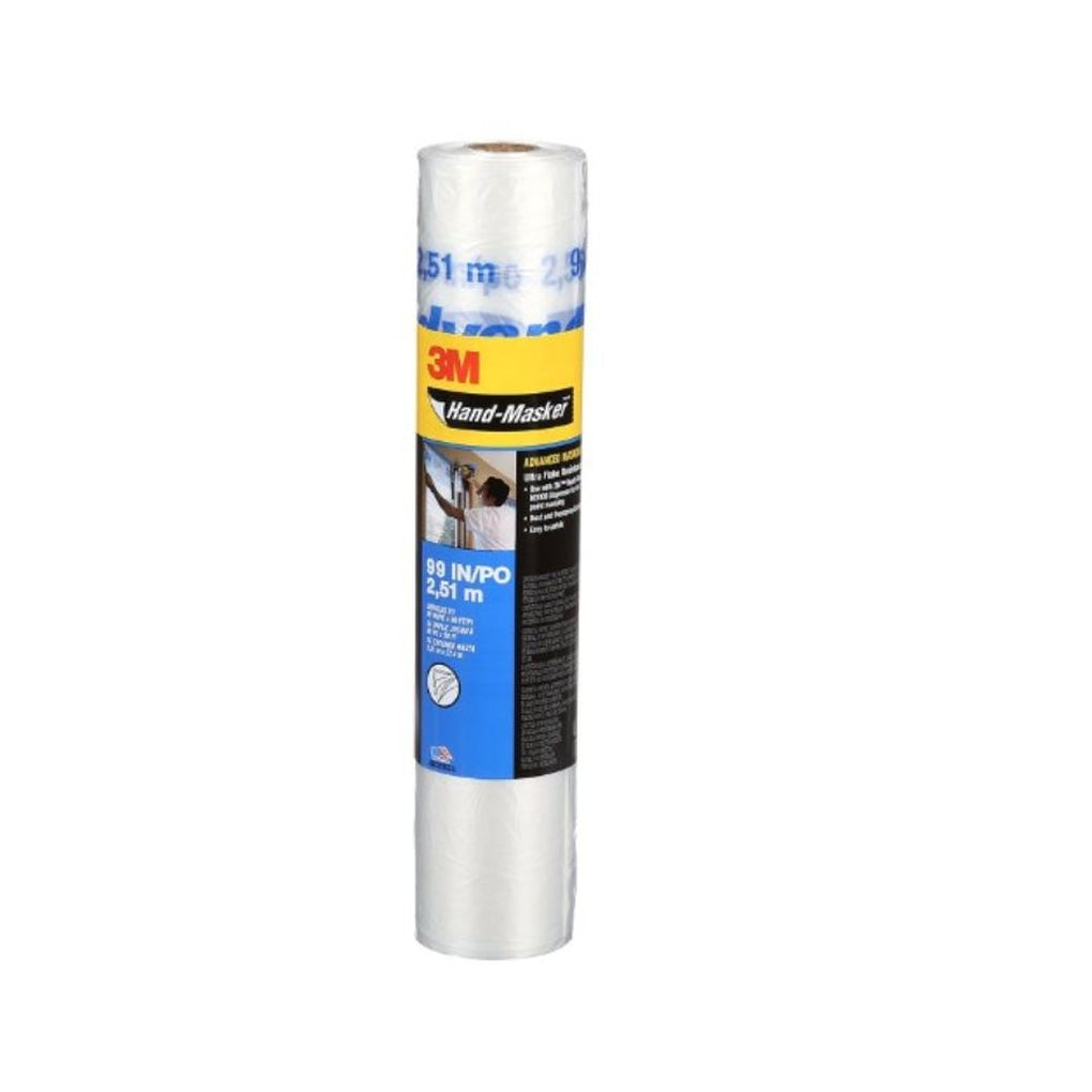3M 90040 Hand-Masker Advanced Masking Film AMF99, 99 in x 90 ft x .35 mil 1 Roll/Pack 70006940574