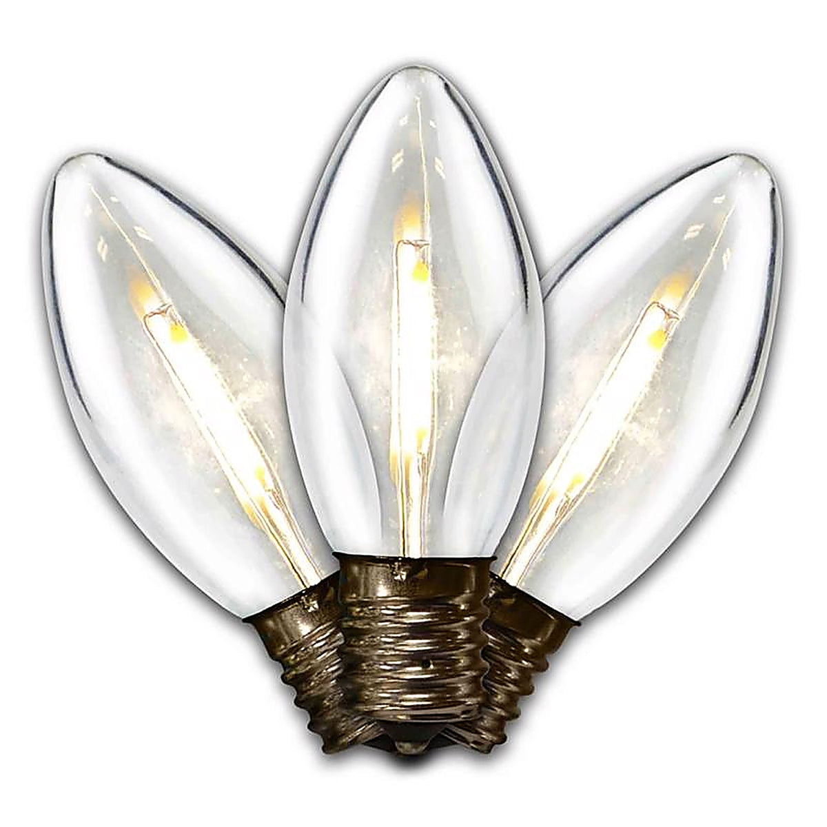 Holiday Bright Lights BU25FLDSC9-TPWA LED C9 Pure White 25 count Replacement Christmas Light Bulbs