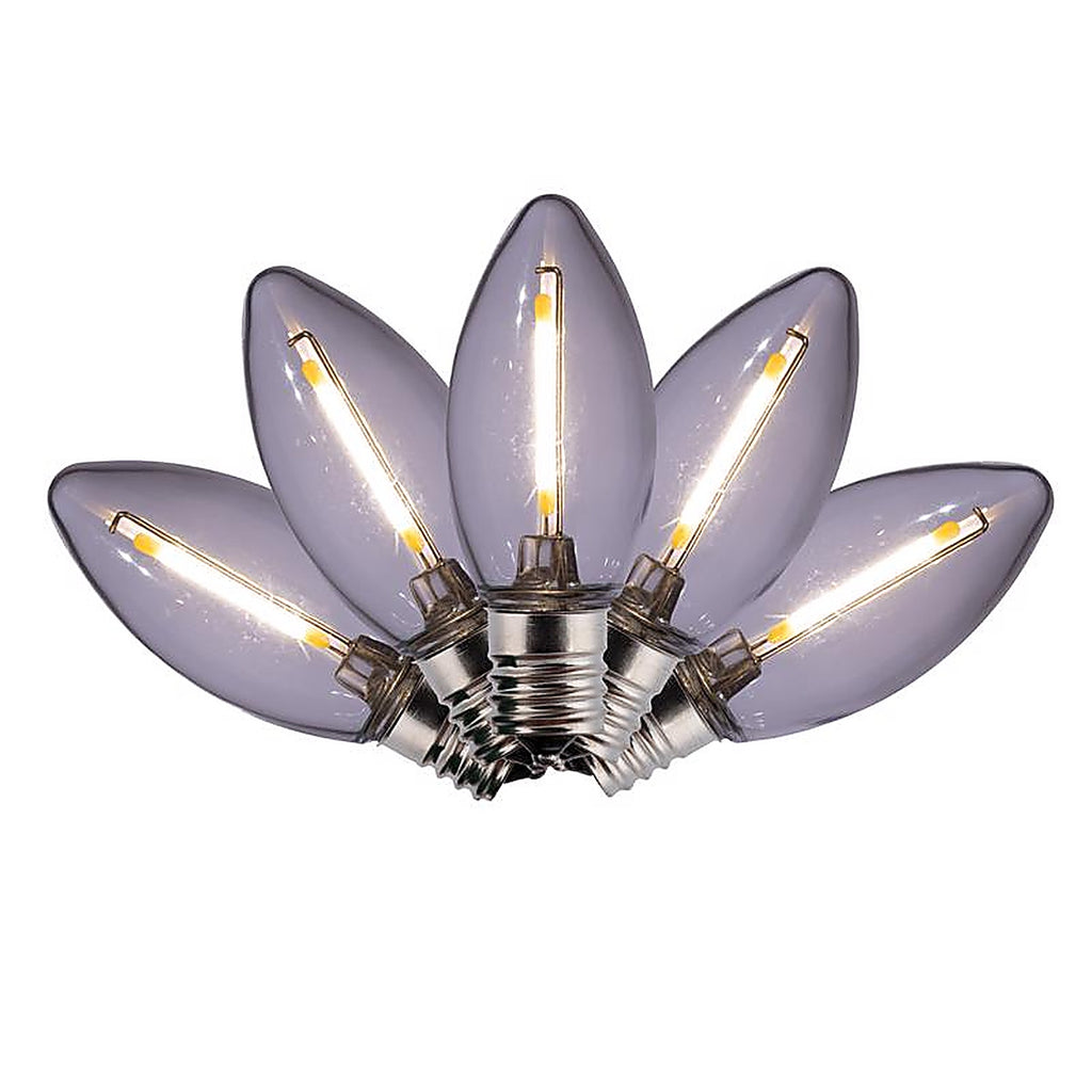 Holiday Bright Lights BU25FLDSC9-TPWA LED C9 Pure White 25 count Replacement Christmas Light Bulbs