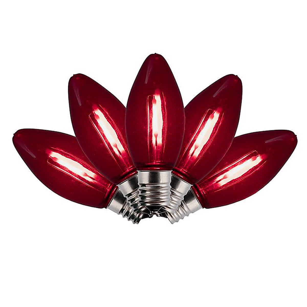 Holiday Bright Lights BU25FLDSC9-TRDA LED C9 Red 25 count Replacement Christmas Light Bulbs 2.5 ft.