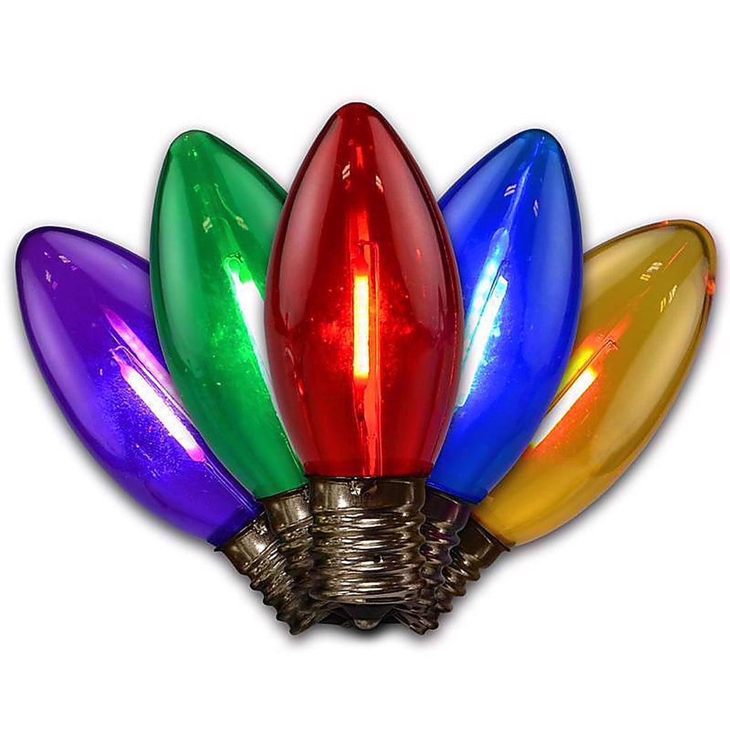 Holiday Bright Lights BU25FLDSC9-TMUA LED C9 Multi-color Replacement Christmas Light Bulbs
