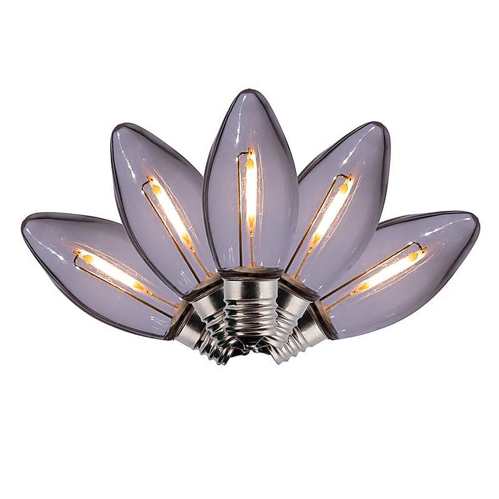 Holiday Bright Lights BU25FLDSC9-TWWA LED C9 Clear/Warm White 25 count Replacement Christmas Light Bulbs