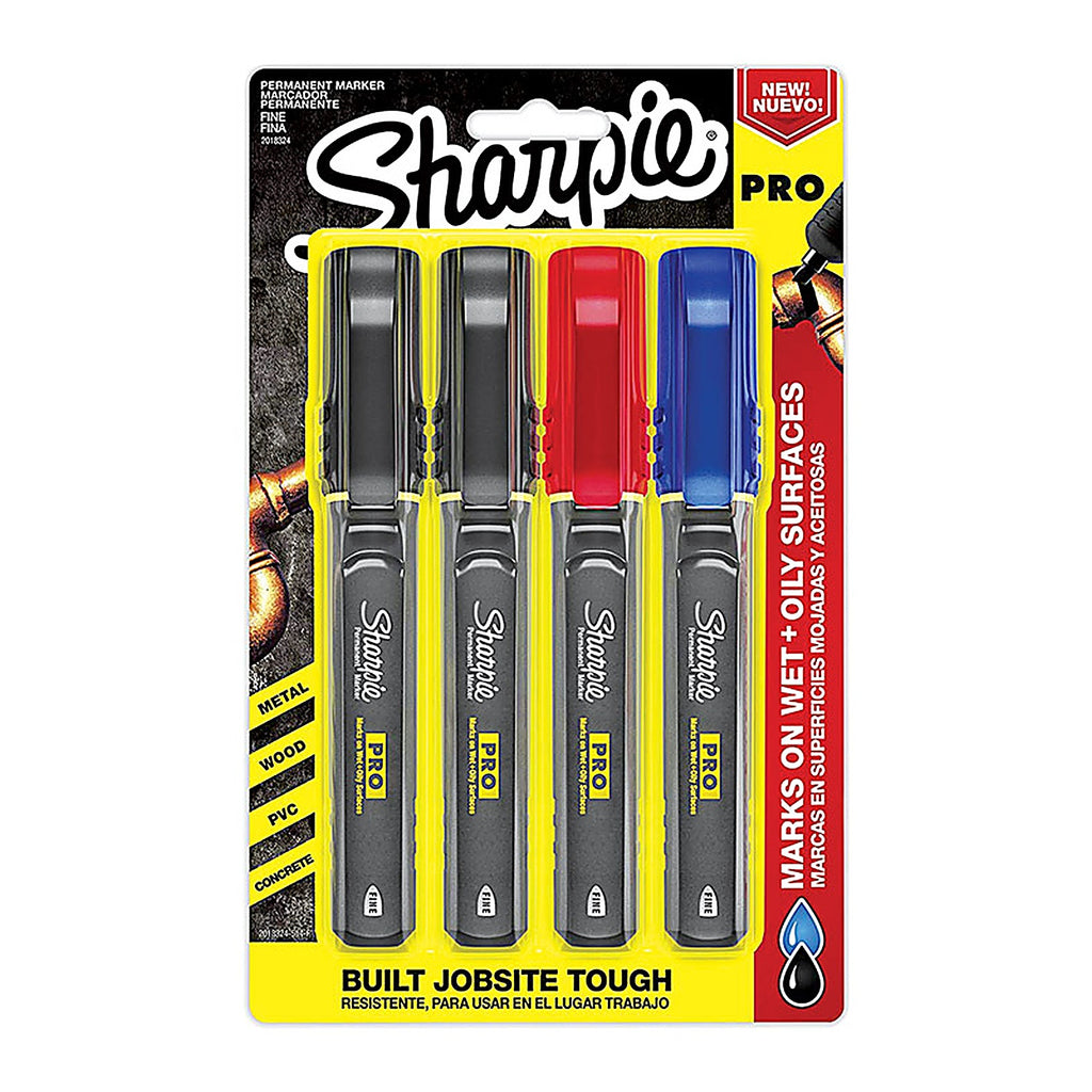 Sharpie 2018324 PRO Assorted Fine Tip Permanent Marker 4/Pack