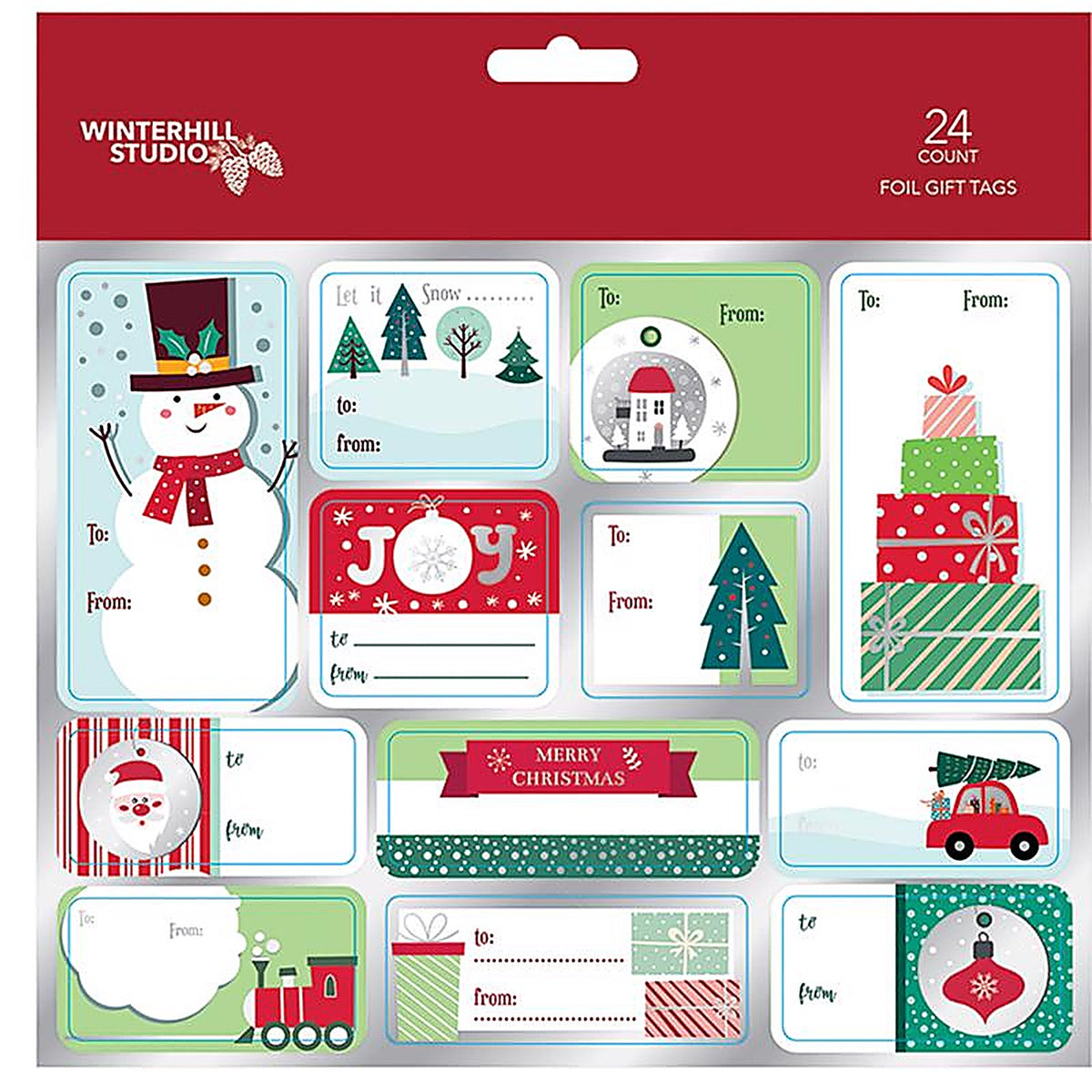 Paper Images CTGF24ACD Assorted Christmas Peel and Stick Gift Tags
