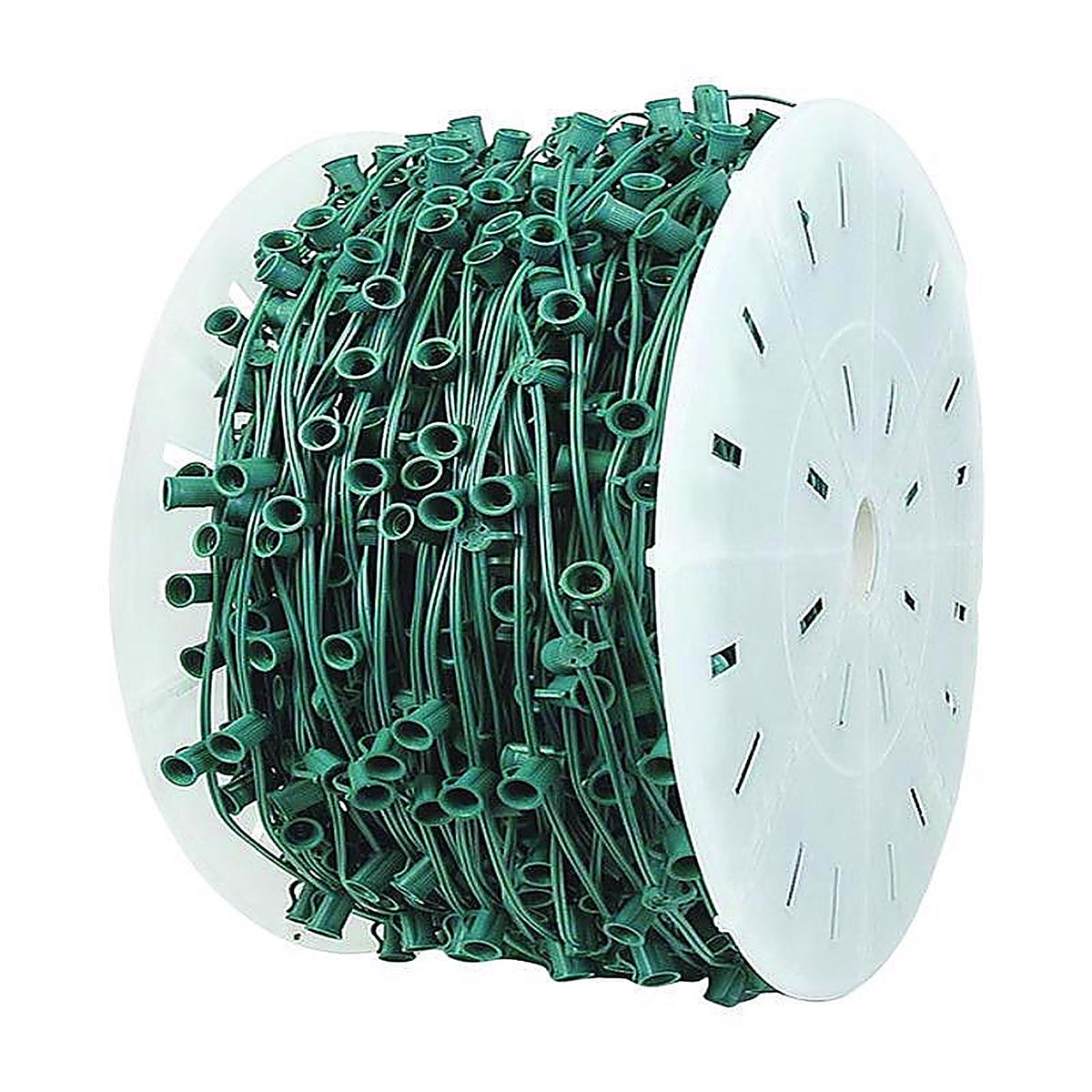Holiday Bright Lights C71000GC-12A C7 Socket Light Cord on Reel 1000 ft.