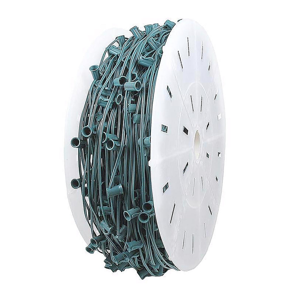 Holiday Bright Lights C7500GC-12A C7 Socket Light Cord on Reel