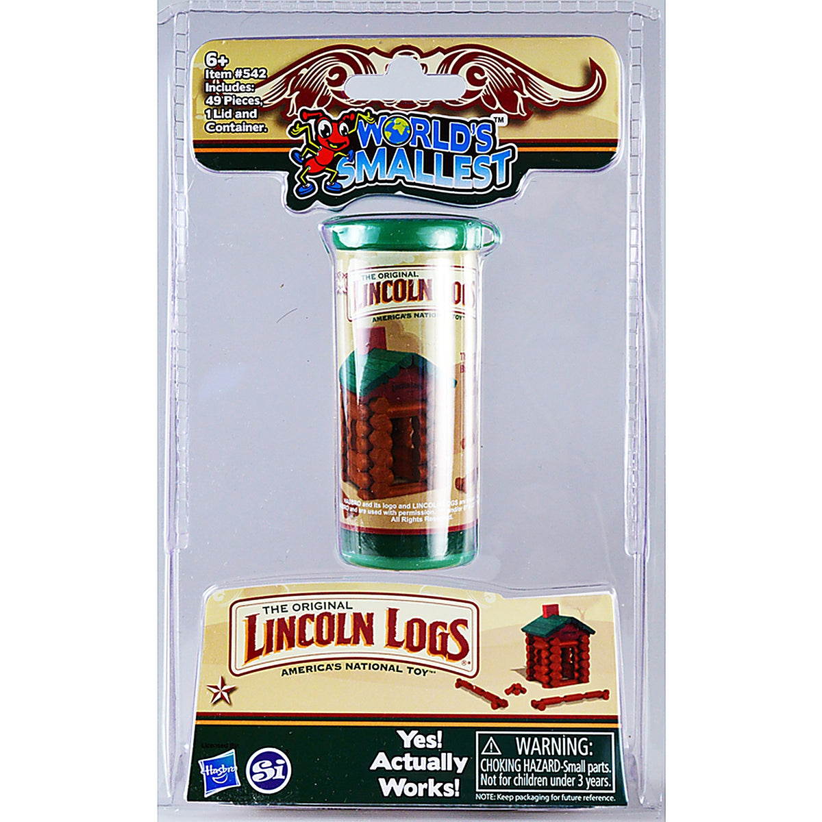 Super Impulse 542 World's Smallest Lincoln Logs Wood Brown/Green 49/pc.