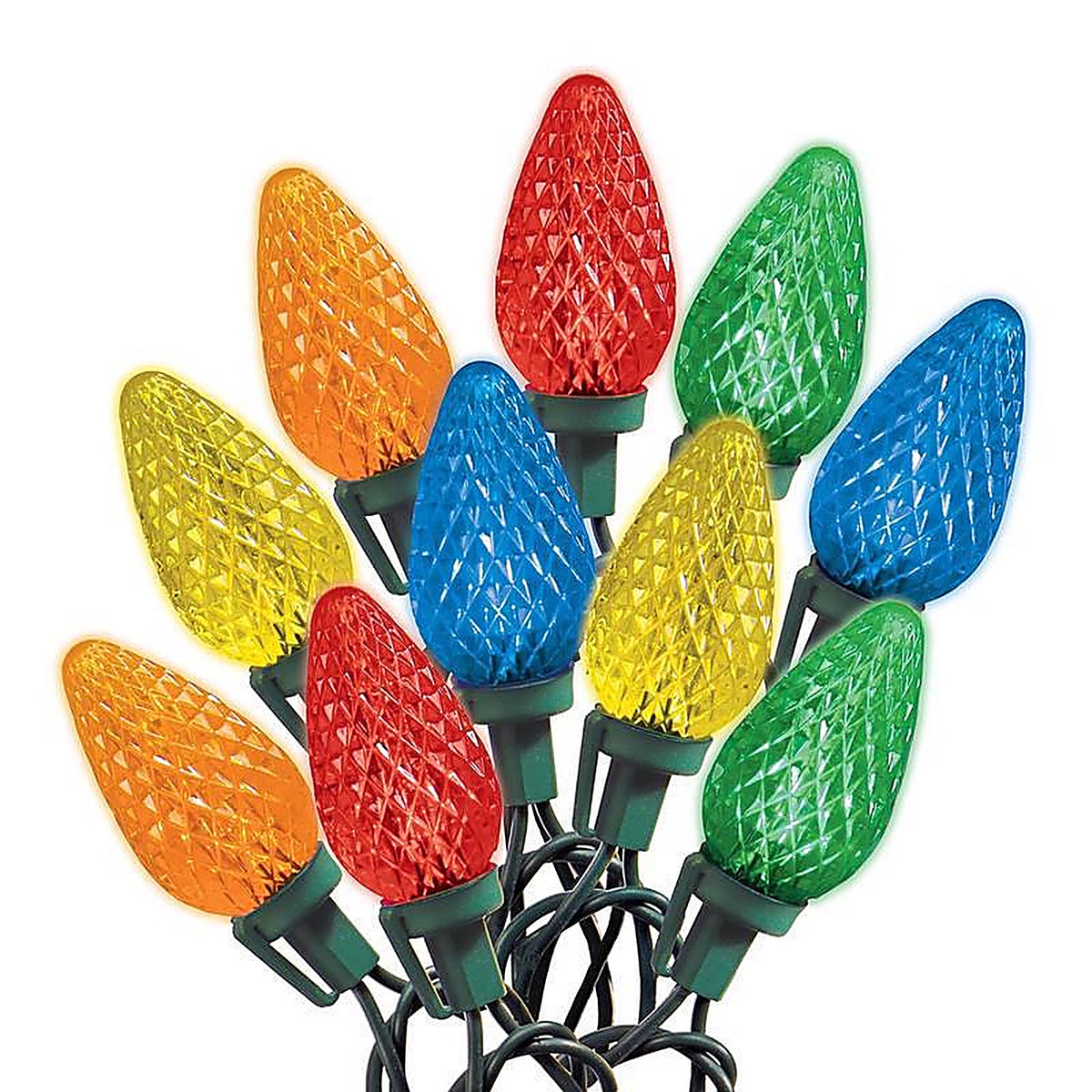 Celebrations 47771-71 LED C9 Multi-color 75 count String Christmas Lights 49 ft.