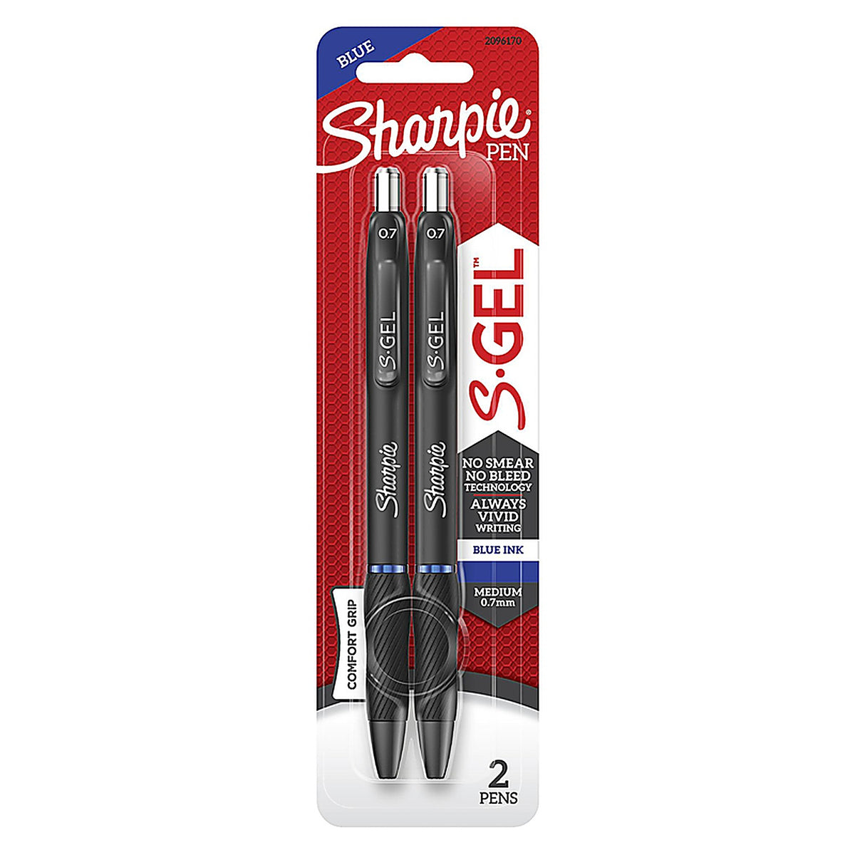 Sharpie 2096170 S-Gel Blue Retractable Gel Pen 2/Pack