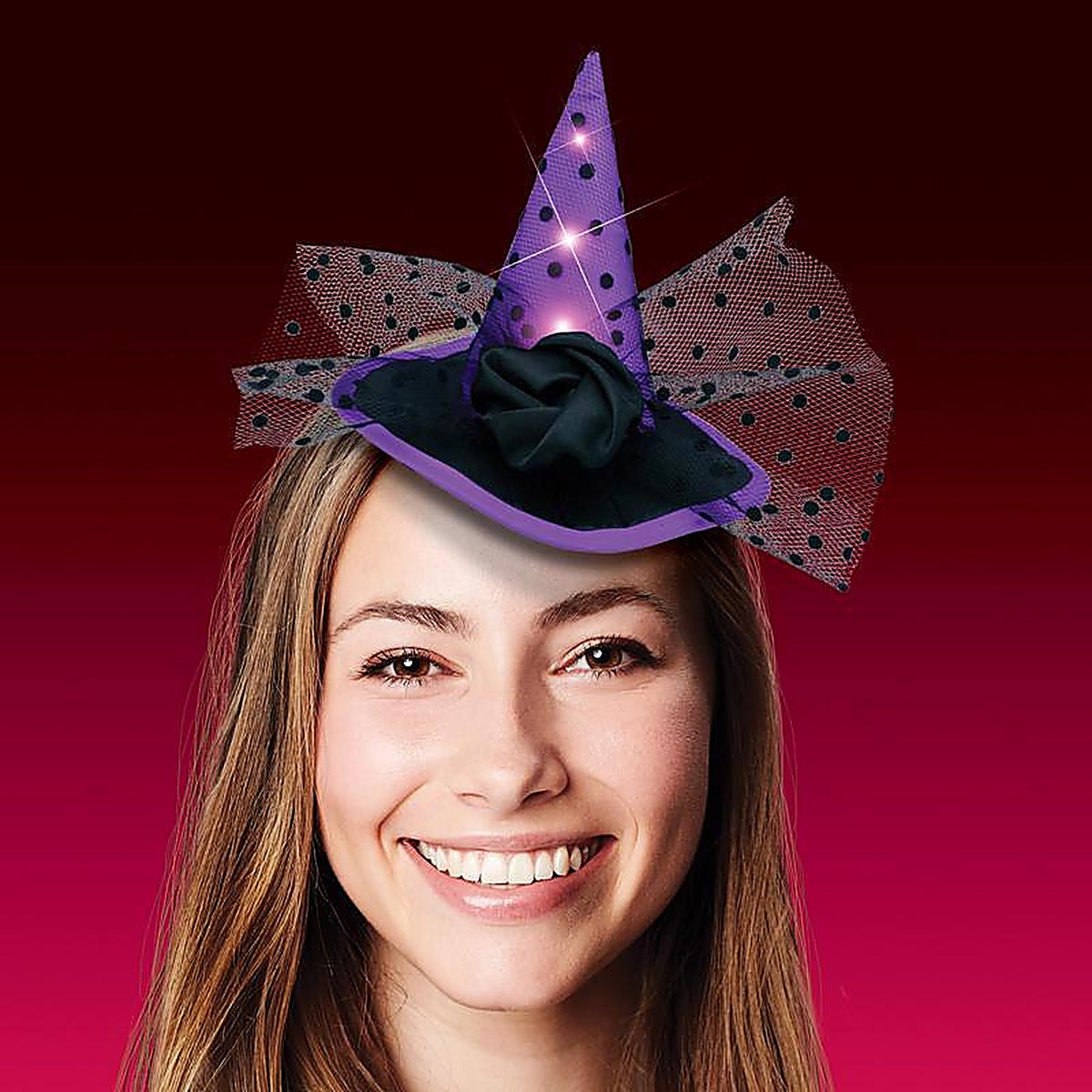 Shawshank LEDz 702907 Magic Seasons Prelit Witch Hat Headbands Halloween Decor